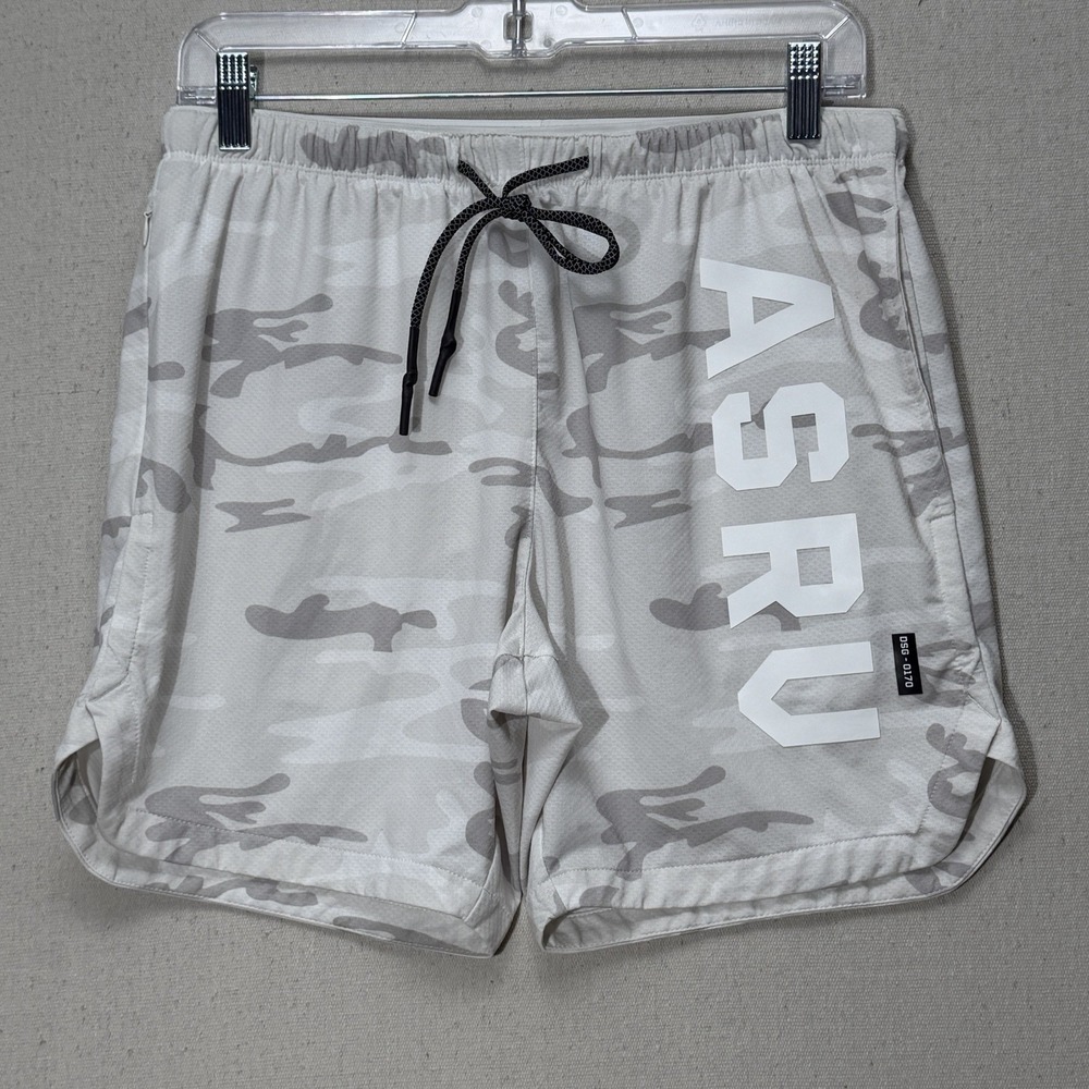 ASRV DSG-0170 Technical Training Shorts Mens S White Camo 6" Inseam Gym Sport